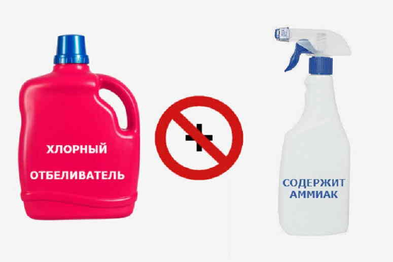 Хлорный отбеливатель и Аммиак