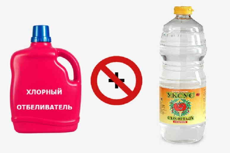 Хлорный отбеливатель + Уксус